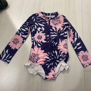 Children’s one piece swimsuit long sleeves